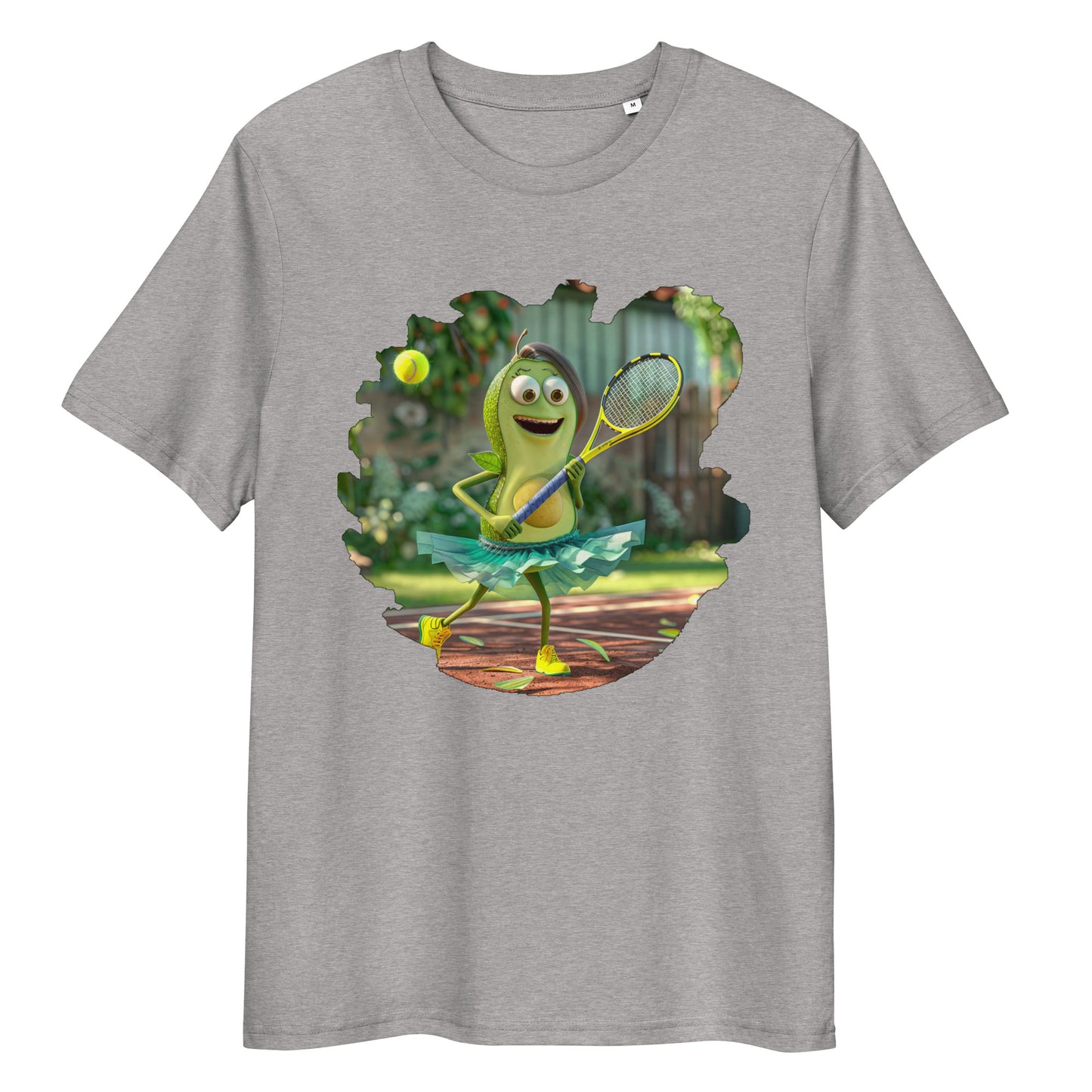 Camiseta Unisex de algodón orgánico para  Adulto "Aguacate Tenista"