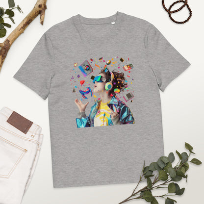 Camiseta de algodón orgánico unisex con Estampado de Realidad Virtual y Juegos
