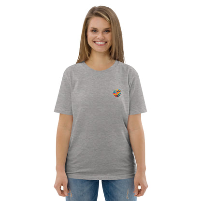 Camiseta orgánica "Tortuga Sabia" con mensaje inspirador.