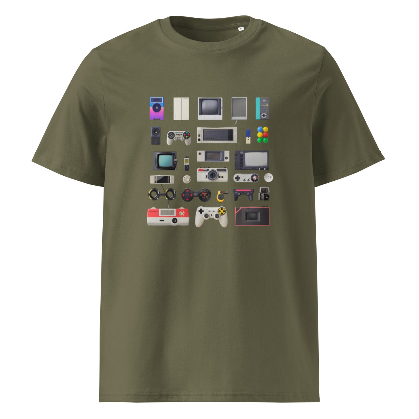 Camiseta de algodón orgánico unisex con Estampado de Gadgets Retro