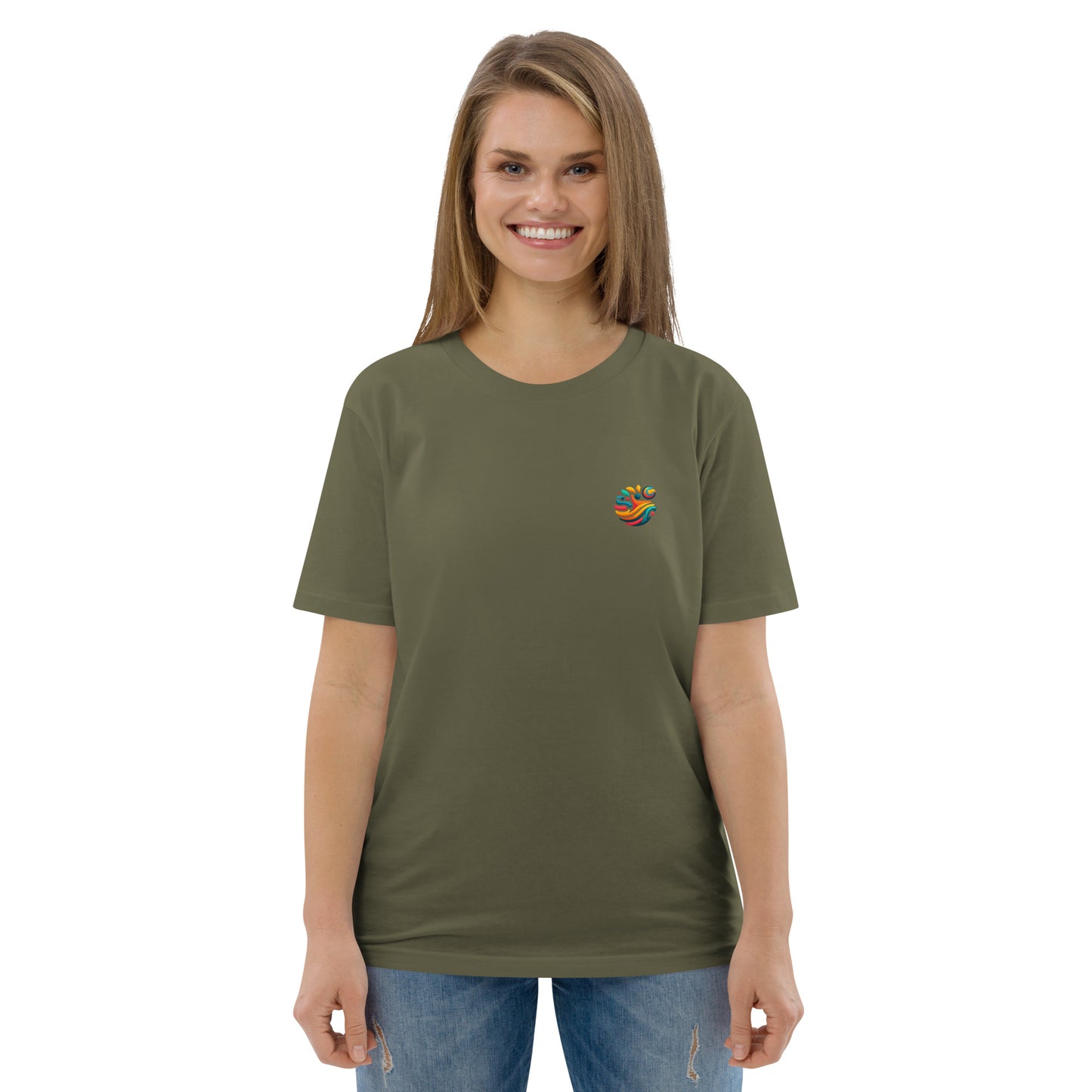 Camiseta orgánica "Tortuga Sabia" con mensaje inspirador.