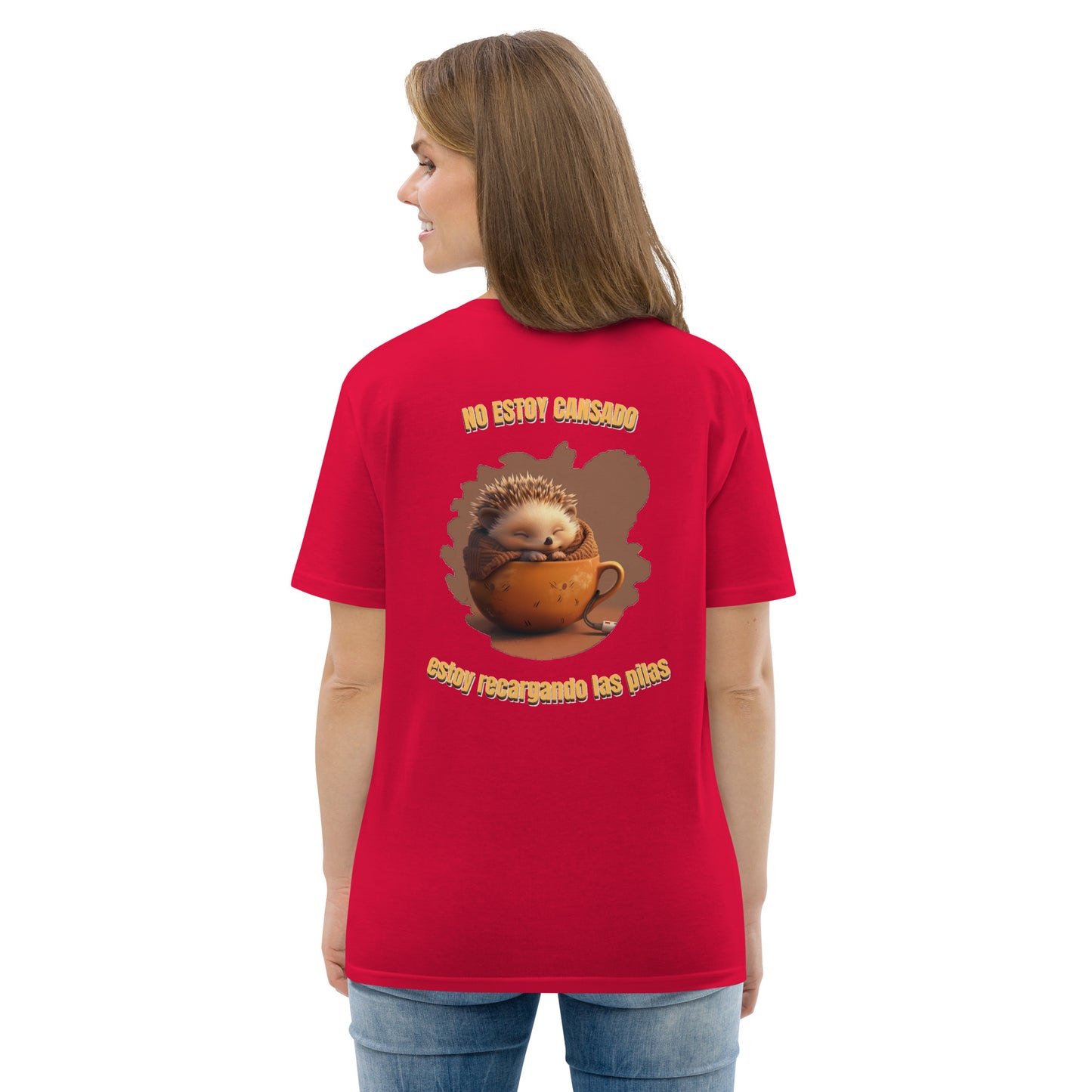 Camiseta orgánica "Tortuga Sabia" con mensaje inspirador.