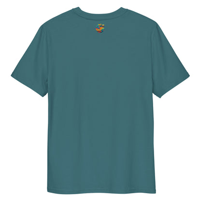 Camiseta de algodón orgánico unisex con Estampado de Surf y Palmera Tropical