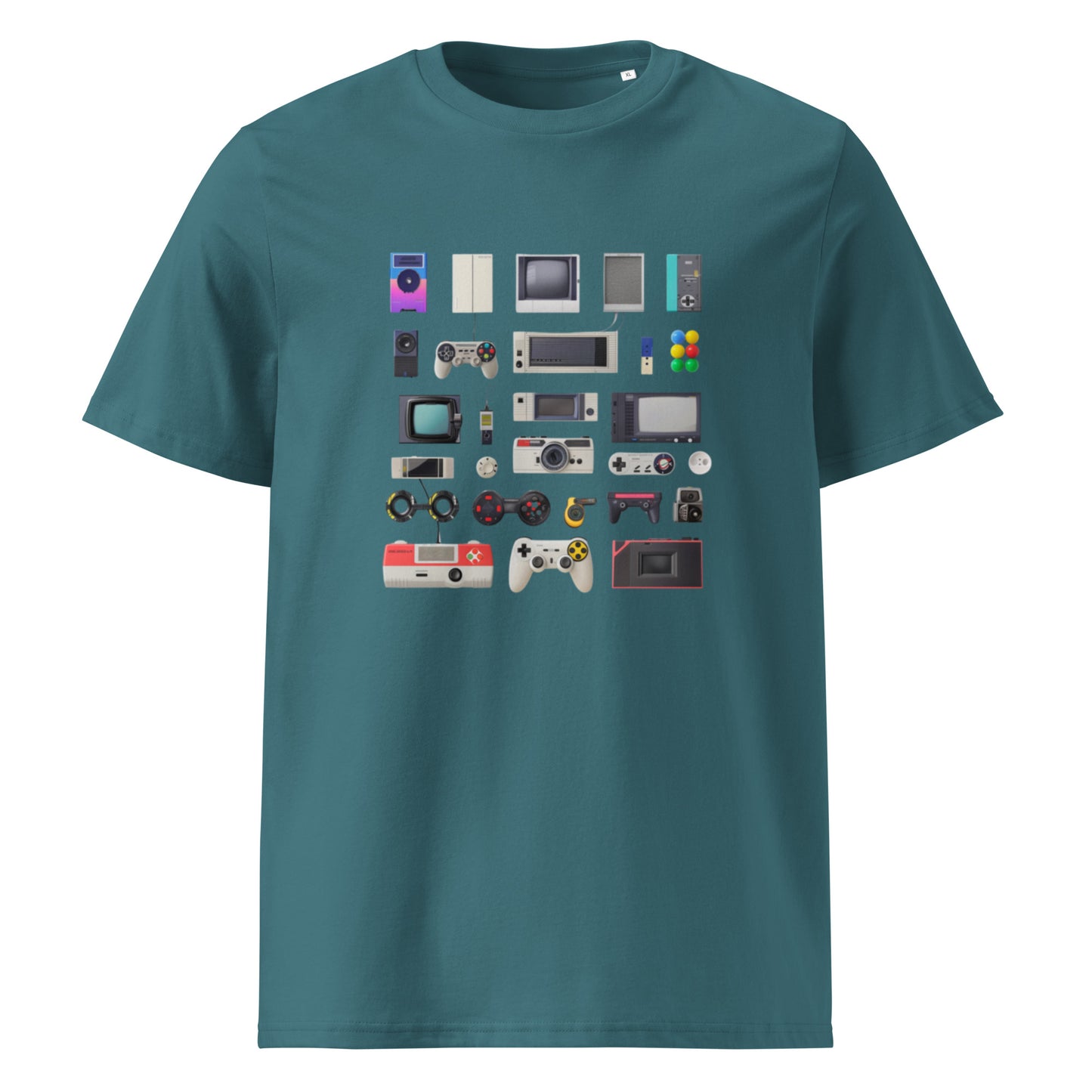 Camiseta de algodón orgánico unisex con Estampado de Gadgets Retro