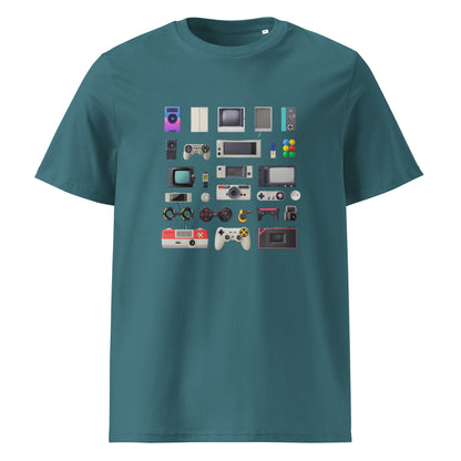Camiseta de algodón orgánico unisex con Estampado de Gadgets Retro