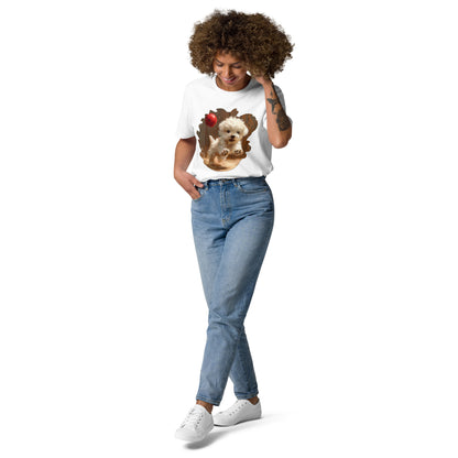Camiseta Mujer de Algodón Orgánico "Cachorro Juguetón"