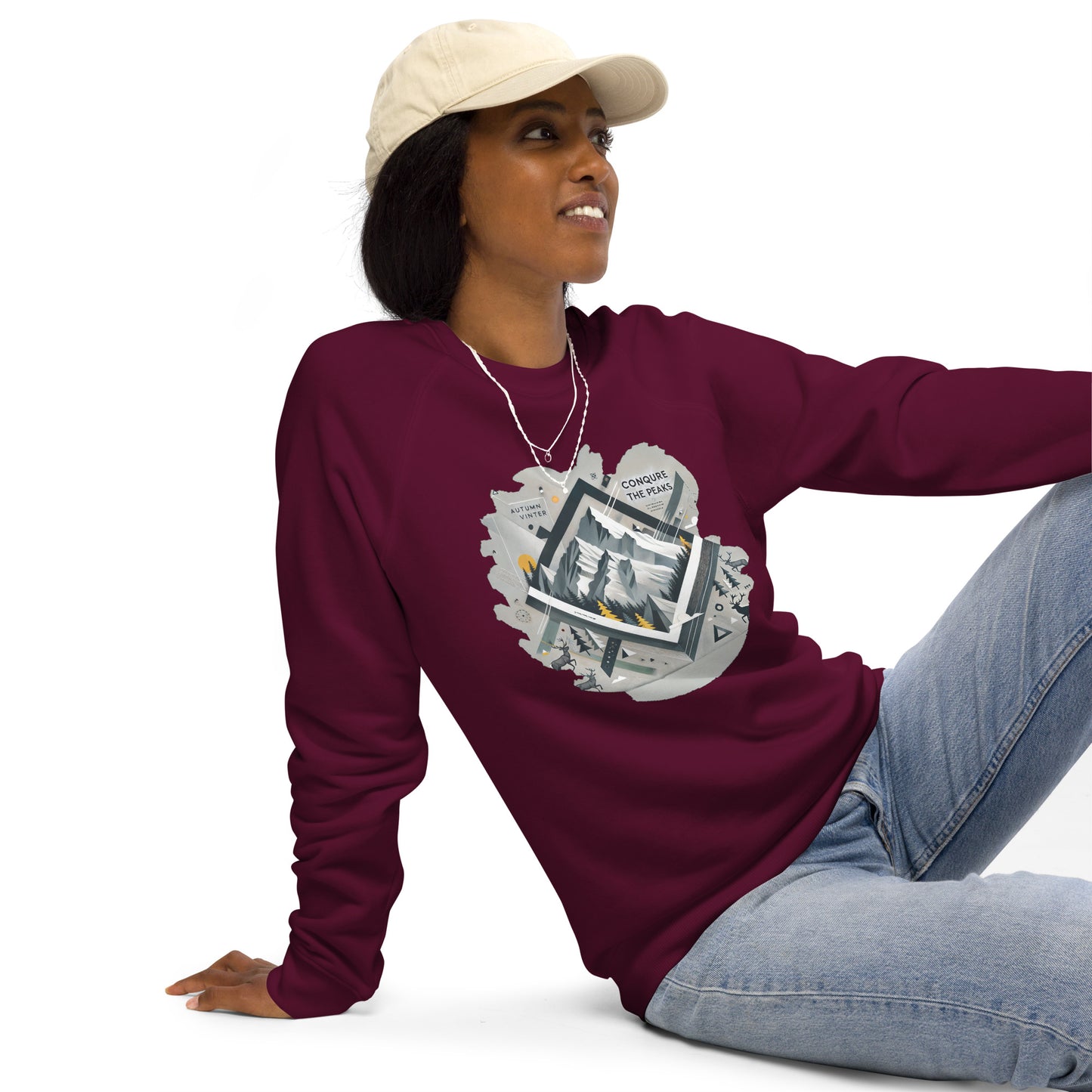 Sudadera orgánica raglán: comodidad natural y estilo sostenible.