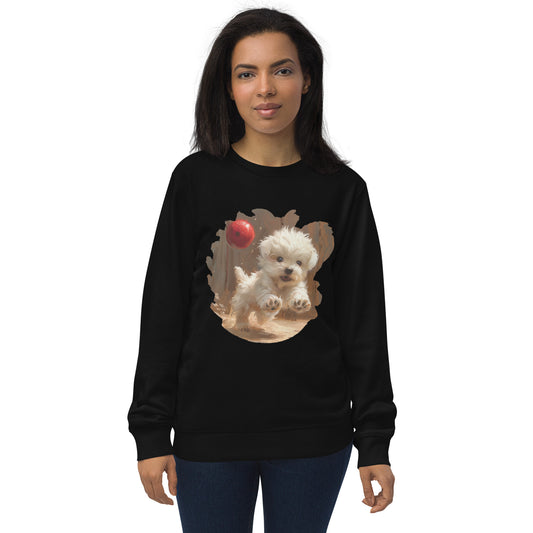 Sudadera Orgánica Adulto Unisex "Cachorro Juguetón"