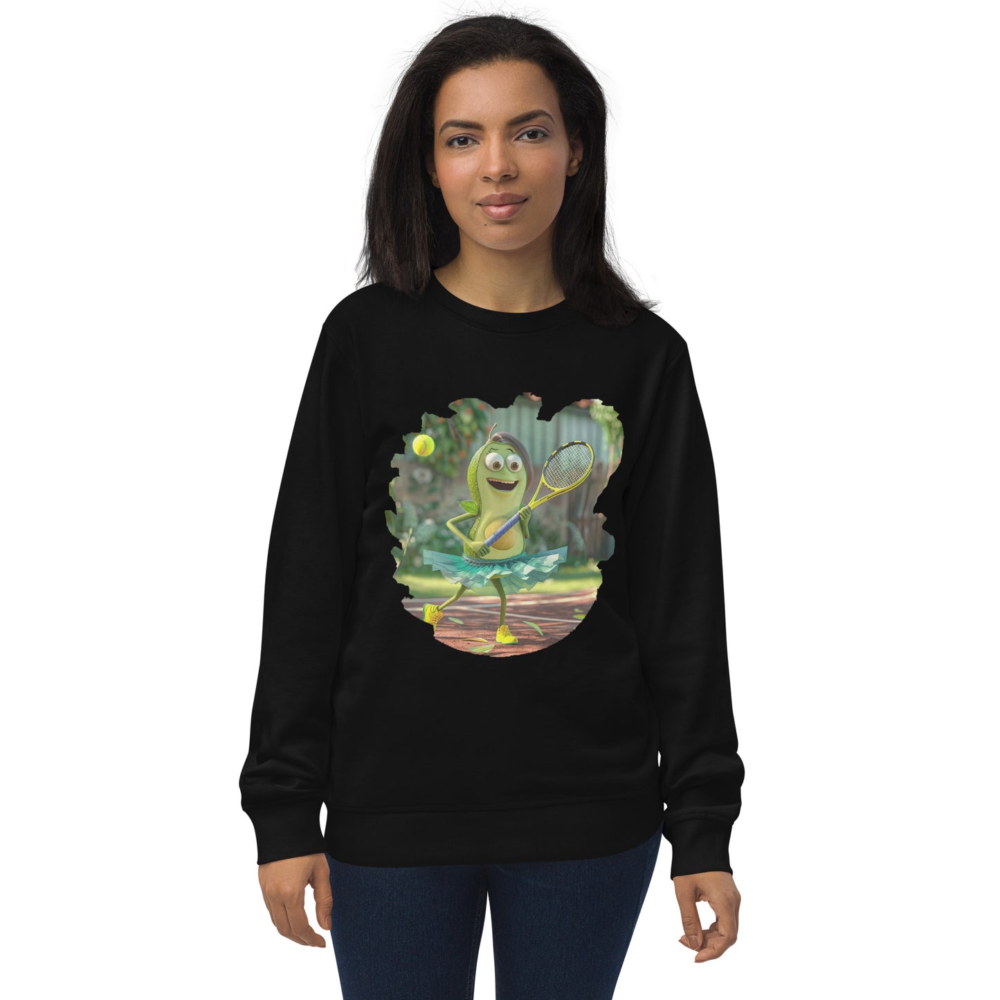Sudadera Orgánica Unisex "Aguacate Tenista"