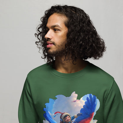 Sudadera Orgánica Unisex "Aventuras en las Alturas"