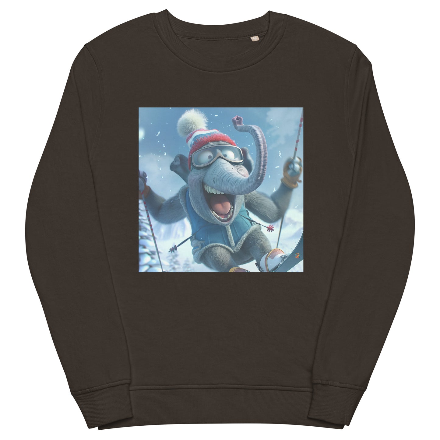 Sudadera Orgánica Unisex "Elefante en la Nieve"