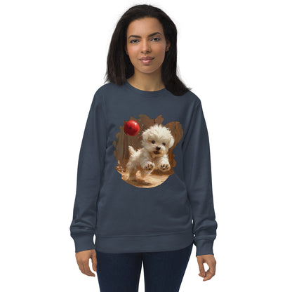 Sudadera Orgánica Adulto Unisex "Cachorro Juguetón"