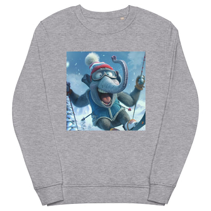 Sudadera Orgánica Unisex "Elefante en la Nieve"