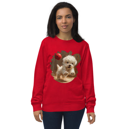 Sudadera Orgánica Adulto Unisex "Cachorro Juguetón"