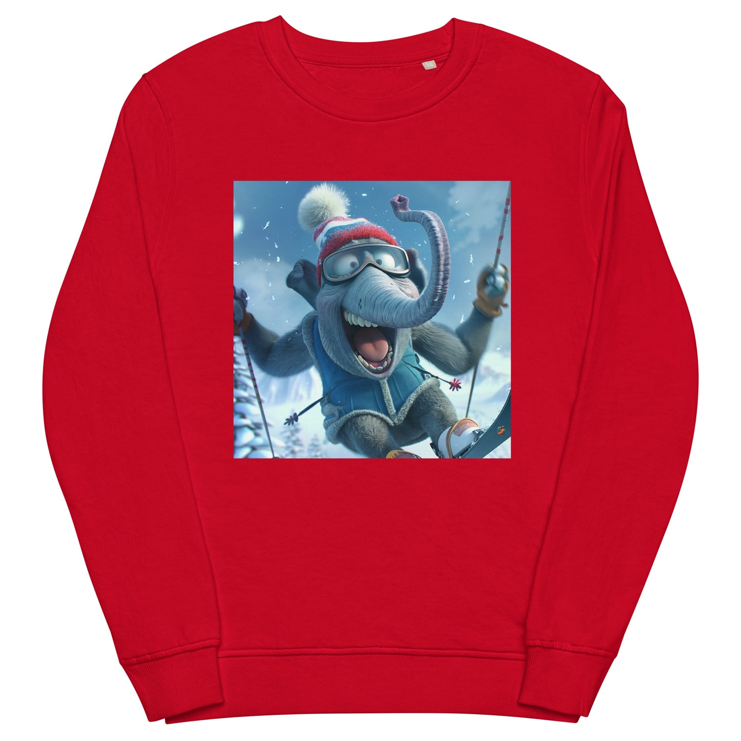 Sudadera Orgánica Unisex "Elefante en la Nieve"