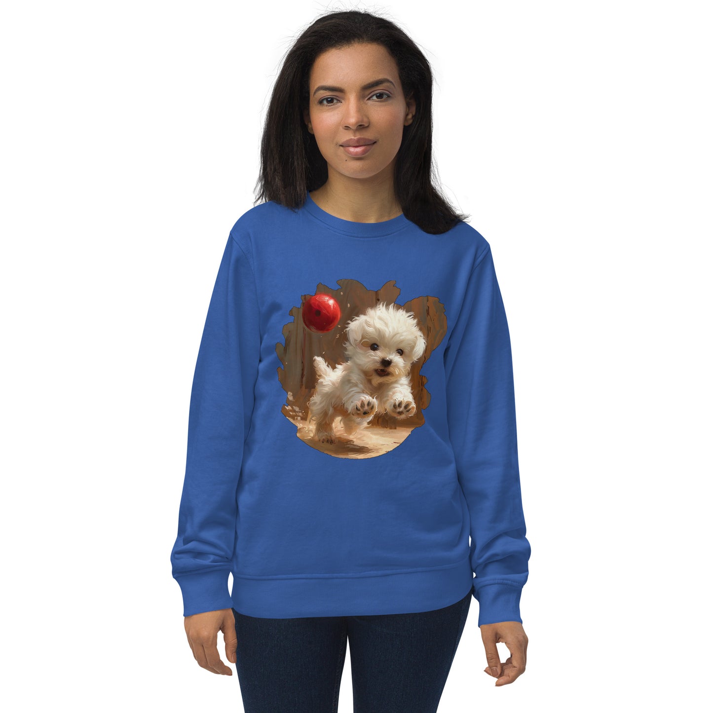 Sudadera Orgánica Adulto Unisex "Cachorro Juguetón"