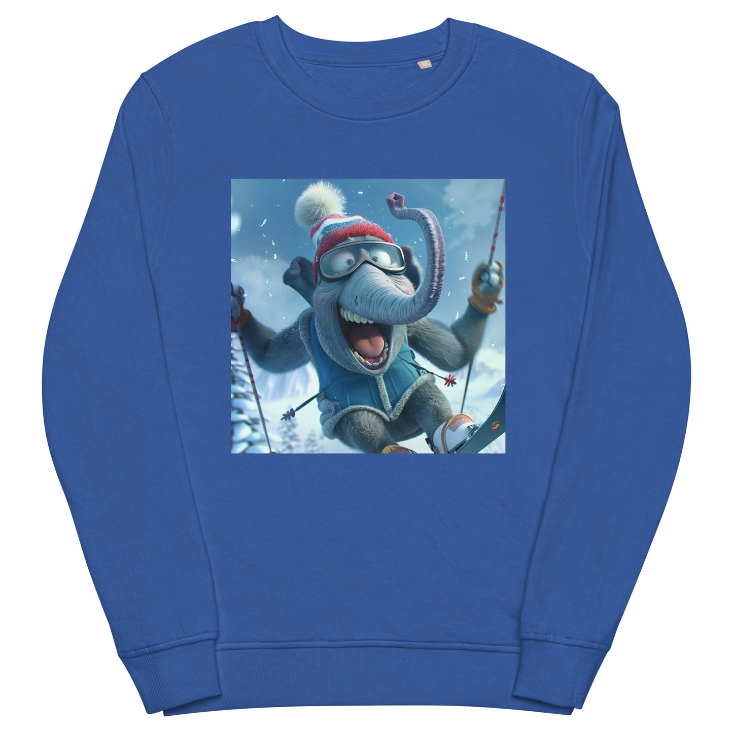 Sudadera Orgánica Unisex "Elefante en la Nieve"