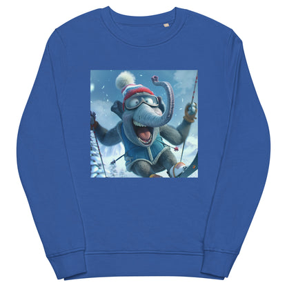 Sudadera Orgánica Unisex "Elefante en la Nieve"
