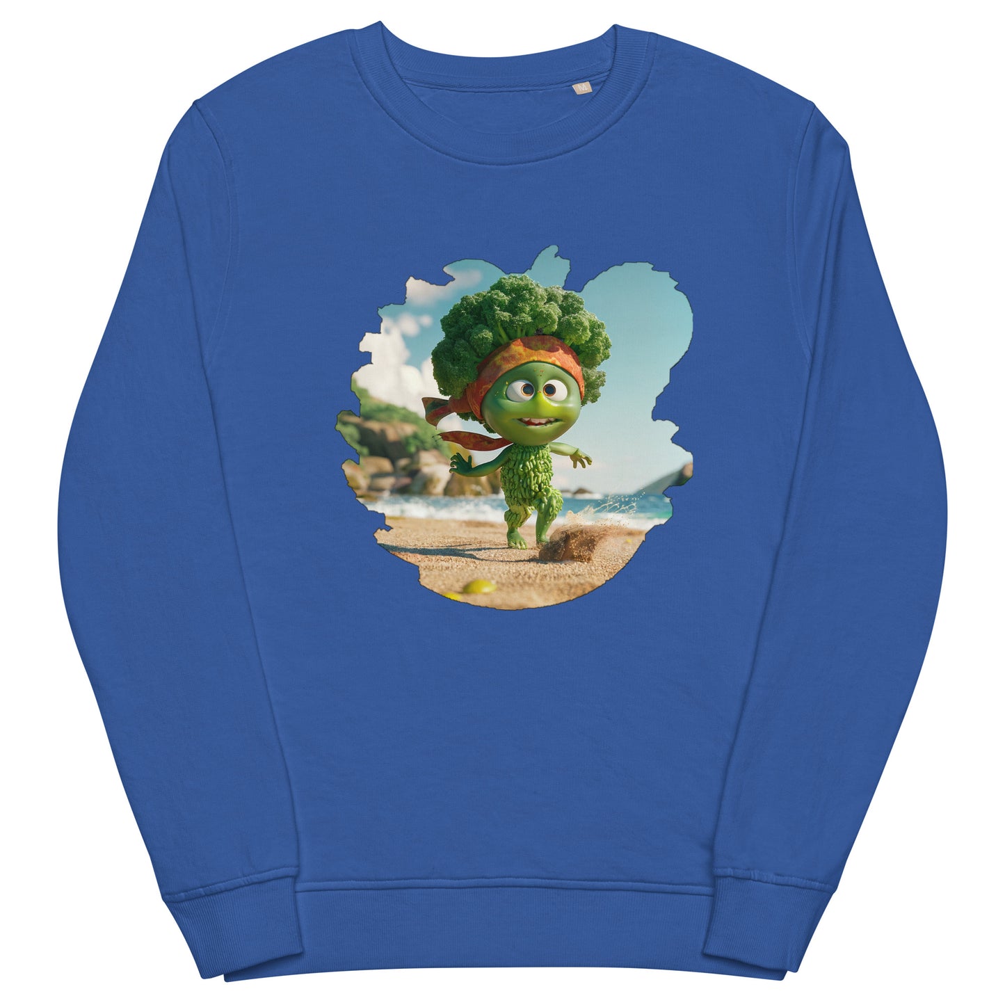 Sudadera Orgánica Unisex "Brocolito Playero"