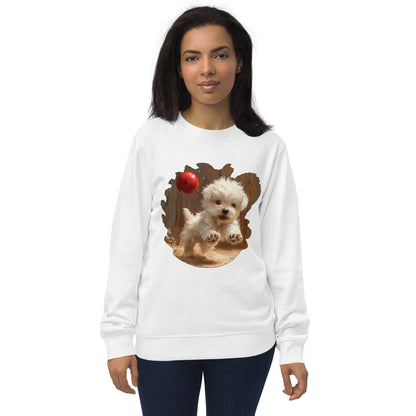 Sudadera Orgánica Adulto Unisex "Cachorro Juguetón"
