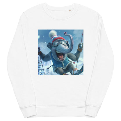 Sudadera Orgánica Unisex "Elefante en la Nieve"